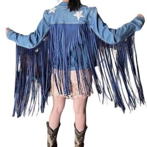 ***RARE*** Idyllwild Stars & Denim Fringe Jacket Miranda Lambert